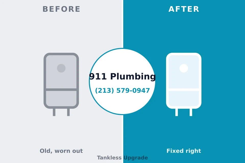 Before and after: plumbing repair Berwyn, PA
